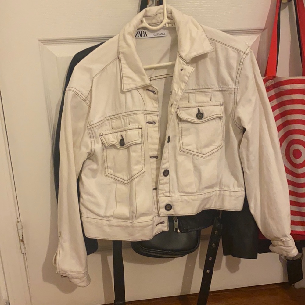 White denim jacket